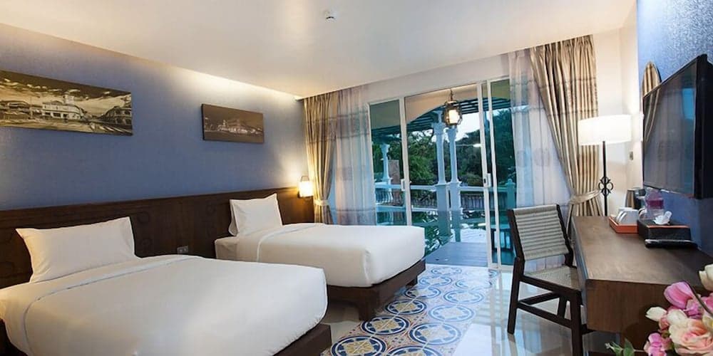 Deluxe Zweibettzimmer mit Poolzugang
